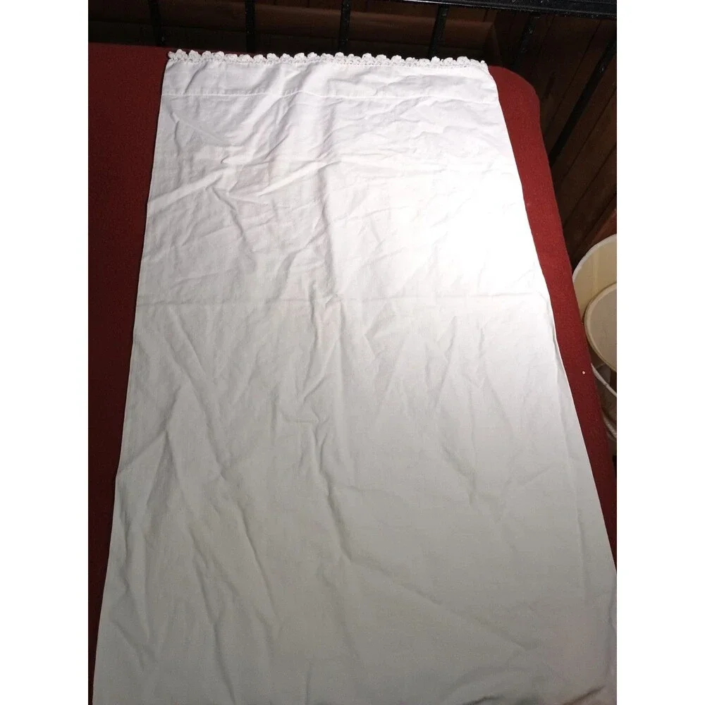 9 Vintage Pillowcases Crochet All White Cotton Craft Cutter